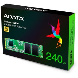 Накопитель SSD 240GB ADATA Ultimate SU650, 2.5", SATA III, [R/W - 520/450 MB/s] 3D-NAND New Ret. Pack.